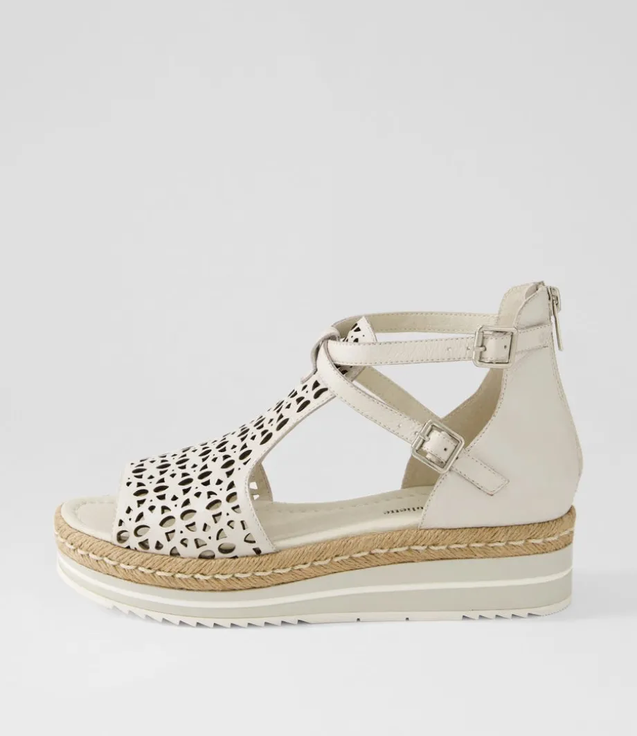 Accra Ivory Leather Espadrilles<DJANGO & JULIETTE Outlet