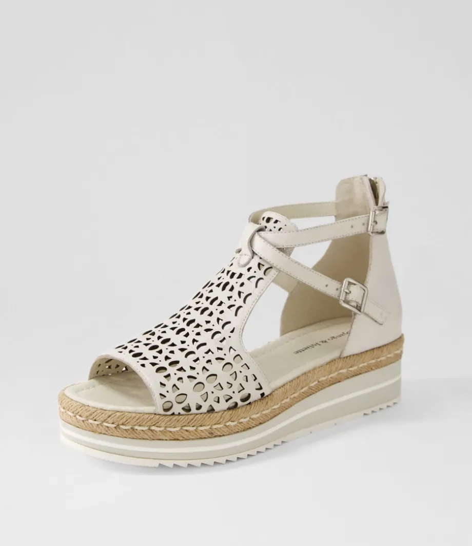 Accra Ivory Leather Espadrilles<DJANGO & JULIETTE Outlet