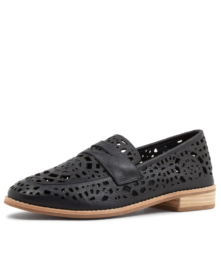 Addah Navy Leather Loafers<DJANGO & JULIETTE Best