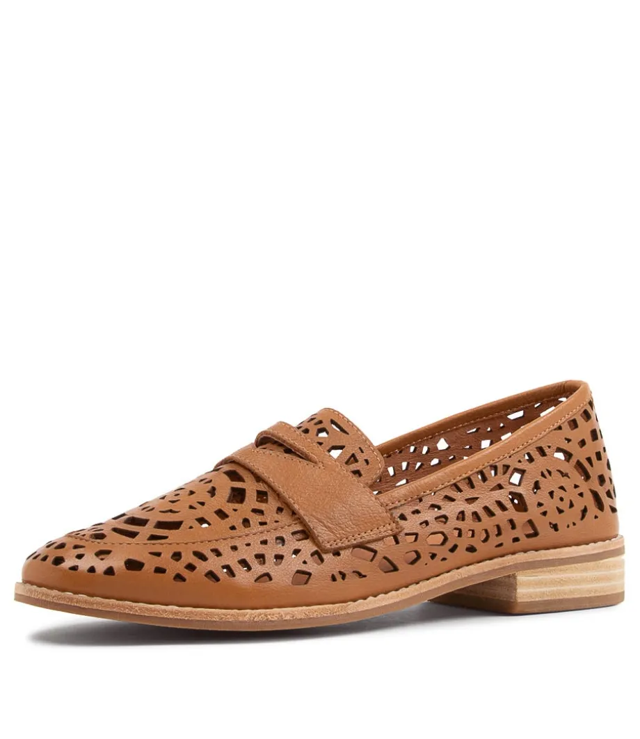 Addah Tan Leather Loafers<DJANGO & JULIETTE Shop