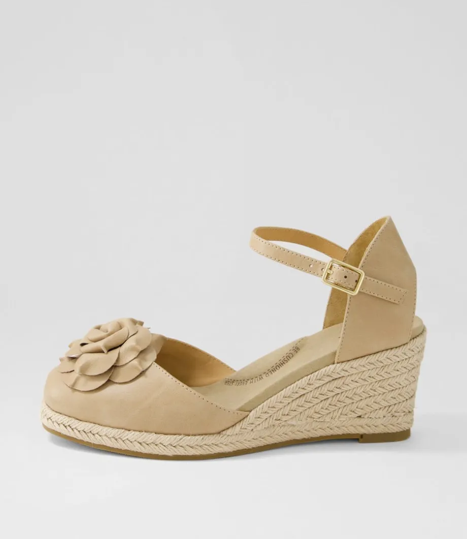 Adira W Latte Leather Wedges<ZIERA Discount