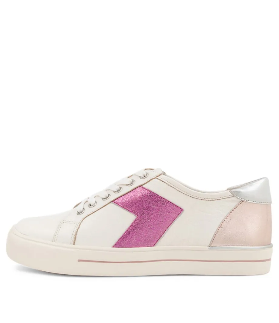 Aditi W White Fuchsia Multi Sneakers<ZIERA Fashion