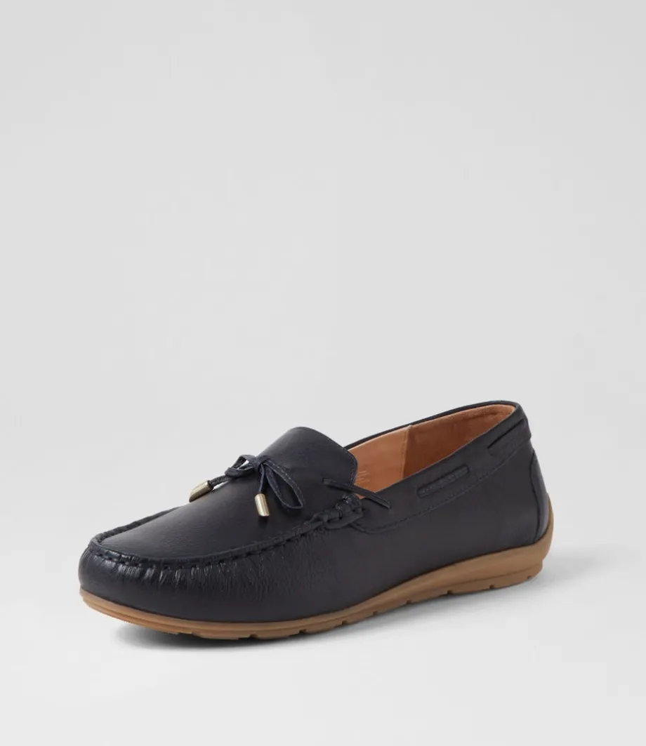 Alabama Sport 12 Navy Leather Flat Shoes<ARA Cheap