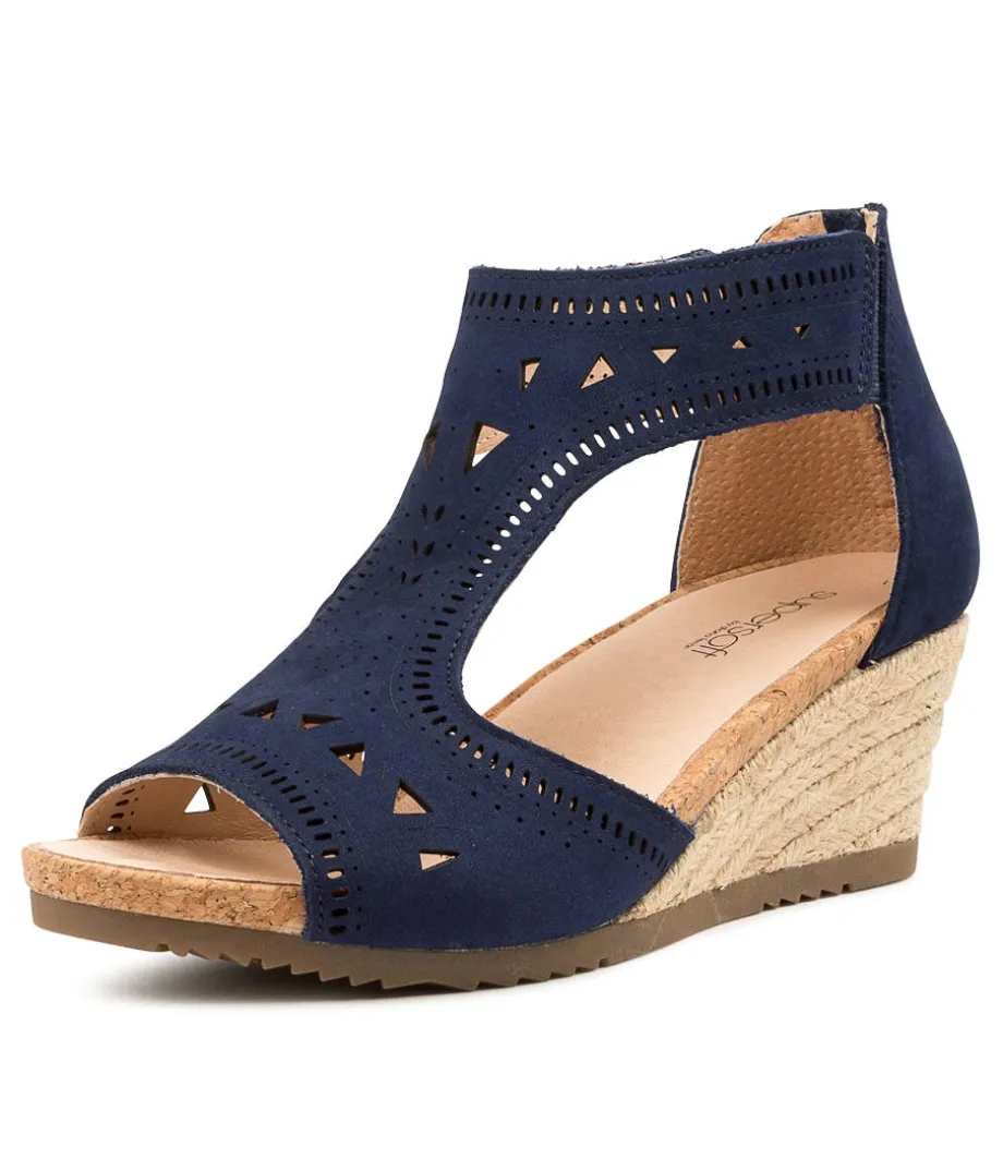 Alain Navy Nubuck<SUPERSOFT Cheap