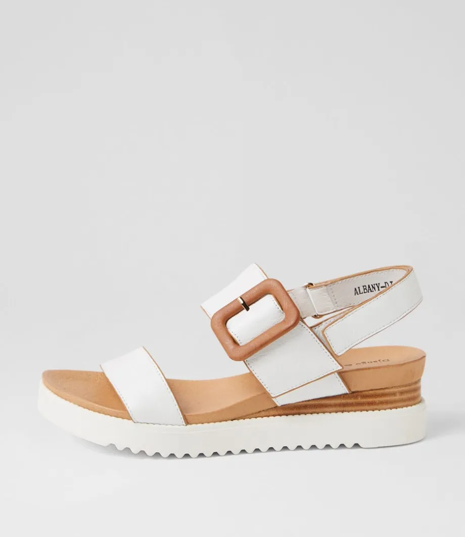 Albany White Tan Leather Sandals<DJANGO & JULIETTE Best