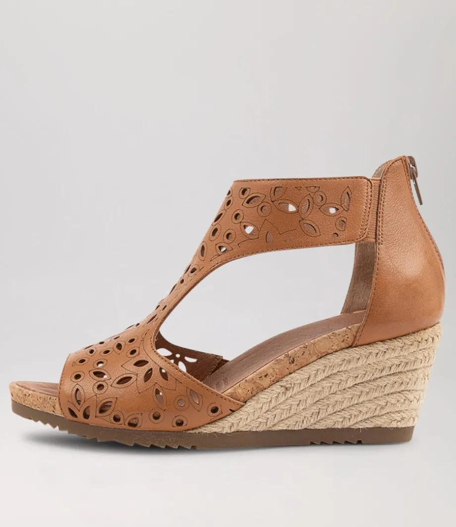 Albert Dark Tan Leather Espadrilles<SUPERSOFT Cheap