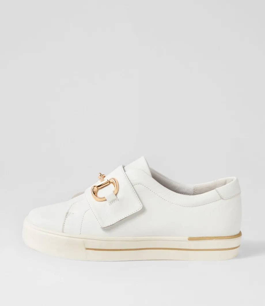 Aldwin W White Leather Sneakers<ZIERA Best Sale