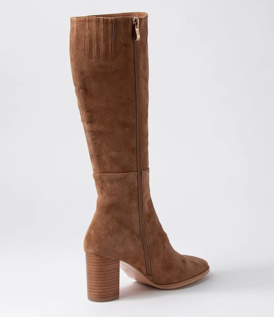 allouta_light_choc_suede_knee_high_boots_2.webp Allouta Light Choc Suede Knee High Boots<DJANGO & JULIETTE Cheap