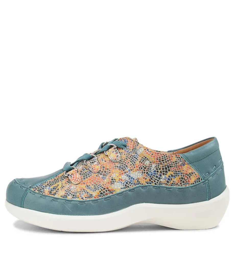 Allsorts Xw Blue White Multi Flat Shoes<ZIERA Clearance