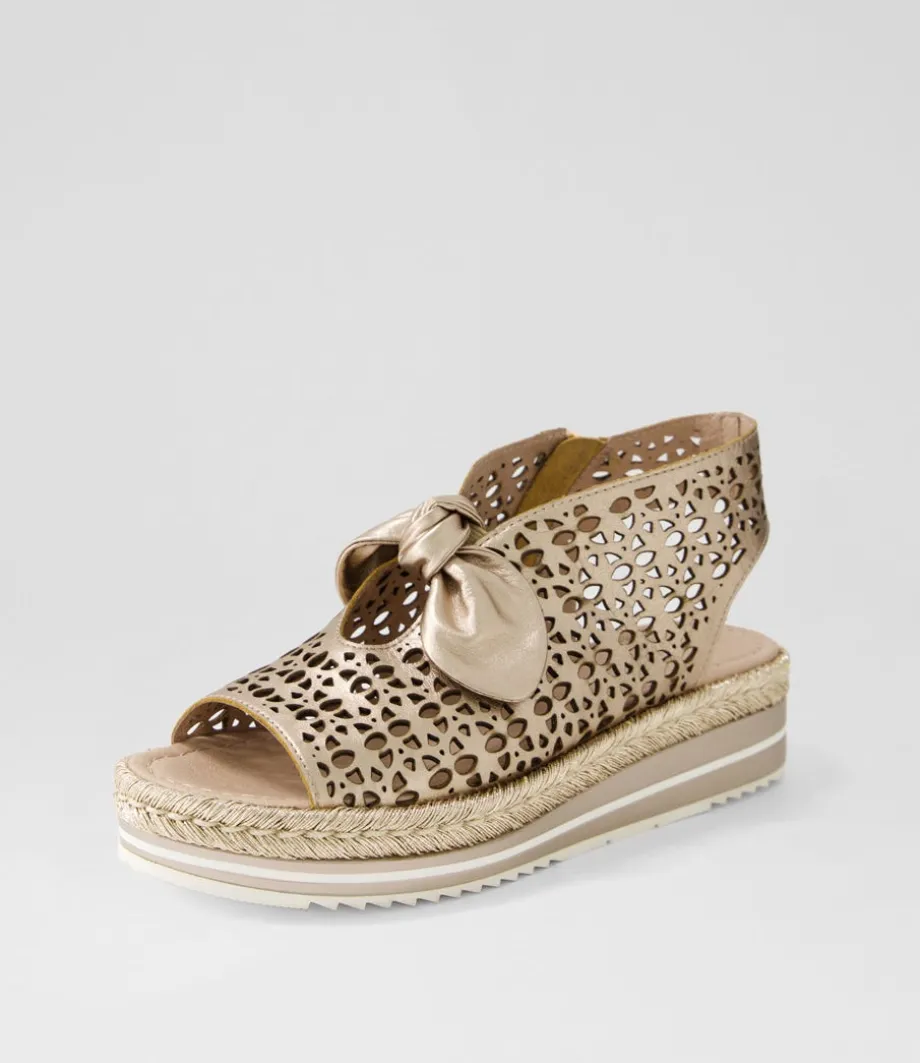 Altona Champagne Rope Leather Espadrilles<DJANGO & JULIETTE Flash Sale