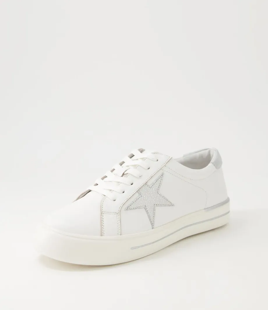 Alysia W White Silver Speckle Multi Sneakers<ZIERA Sale