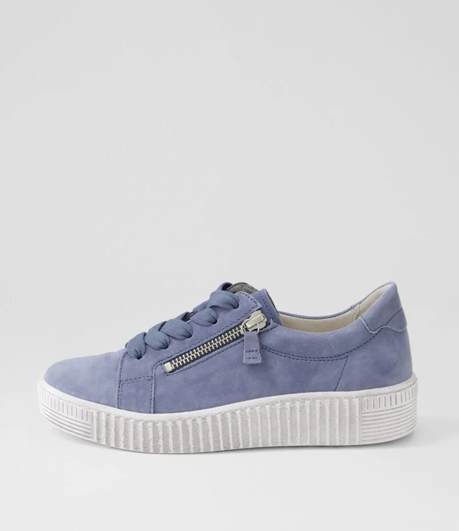 Amelia Nautic White Suede Sneakers<GABOR Cheap