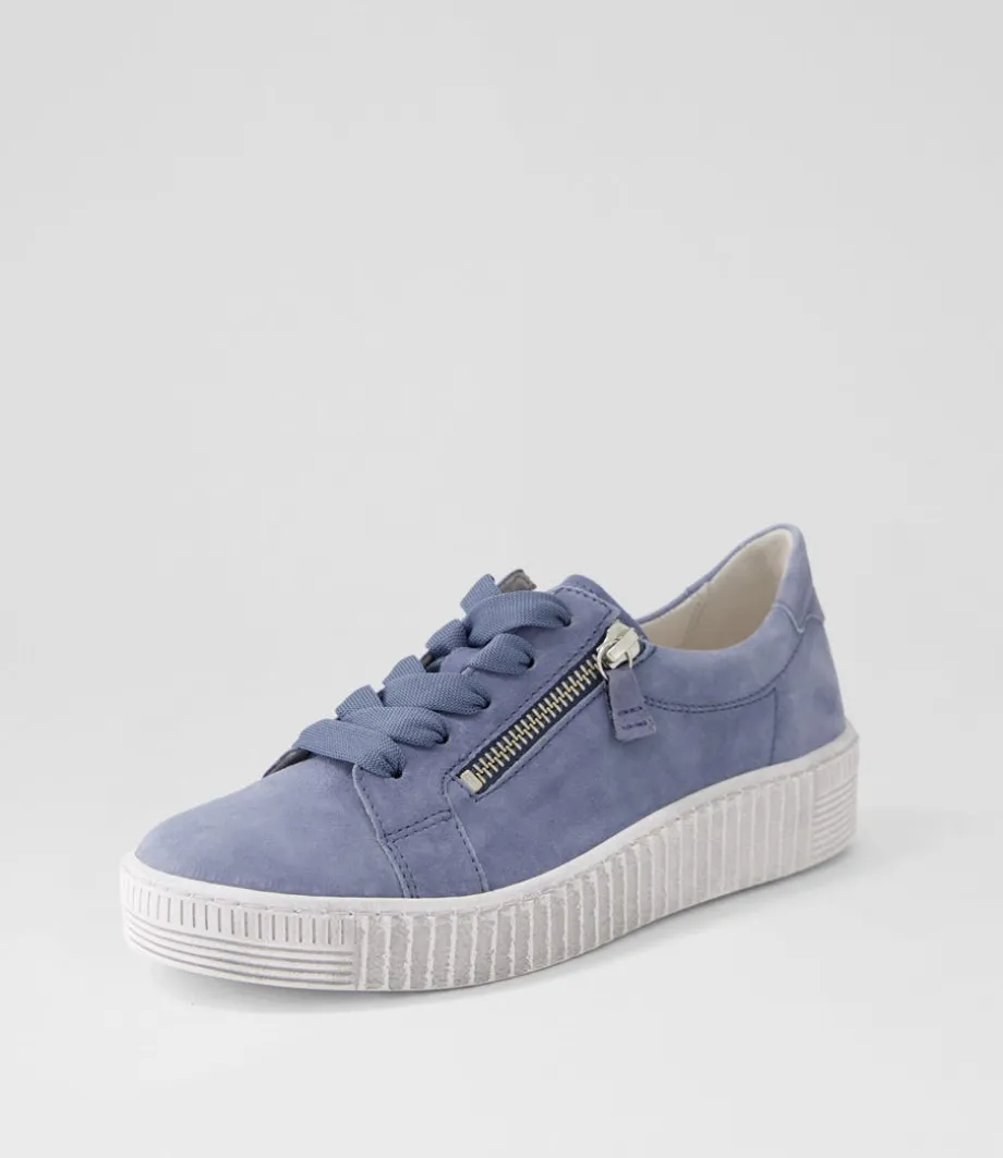 Amelia Nautic White Suede Sneakers<GABOR Cheap