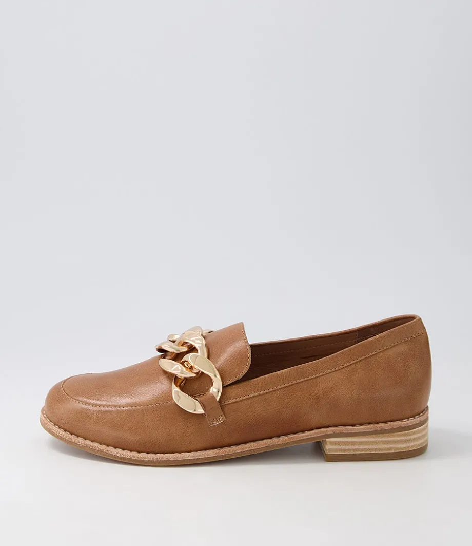 Ampard Tan Leather Loafers<DJANGO & JULIETTE Store
