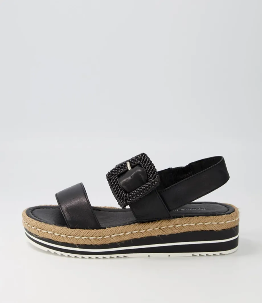Antons Black Leather Espadrilles<DJANGO & JULIETTE Flash Sale