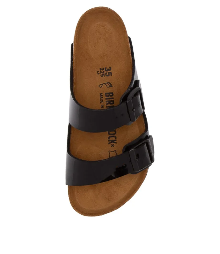 arizona_black_patent_birkoflor_slides_4.webp Arizona Black Patent Birko-Flor Slides<BIRKENSTOCK Discount