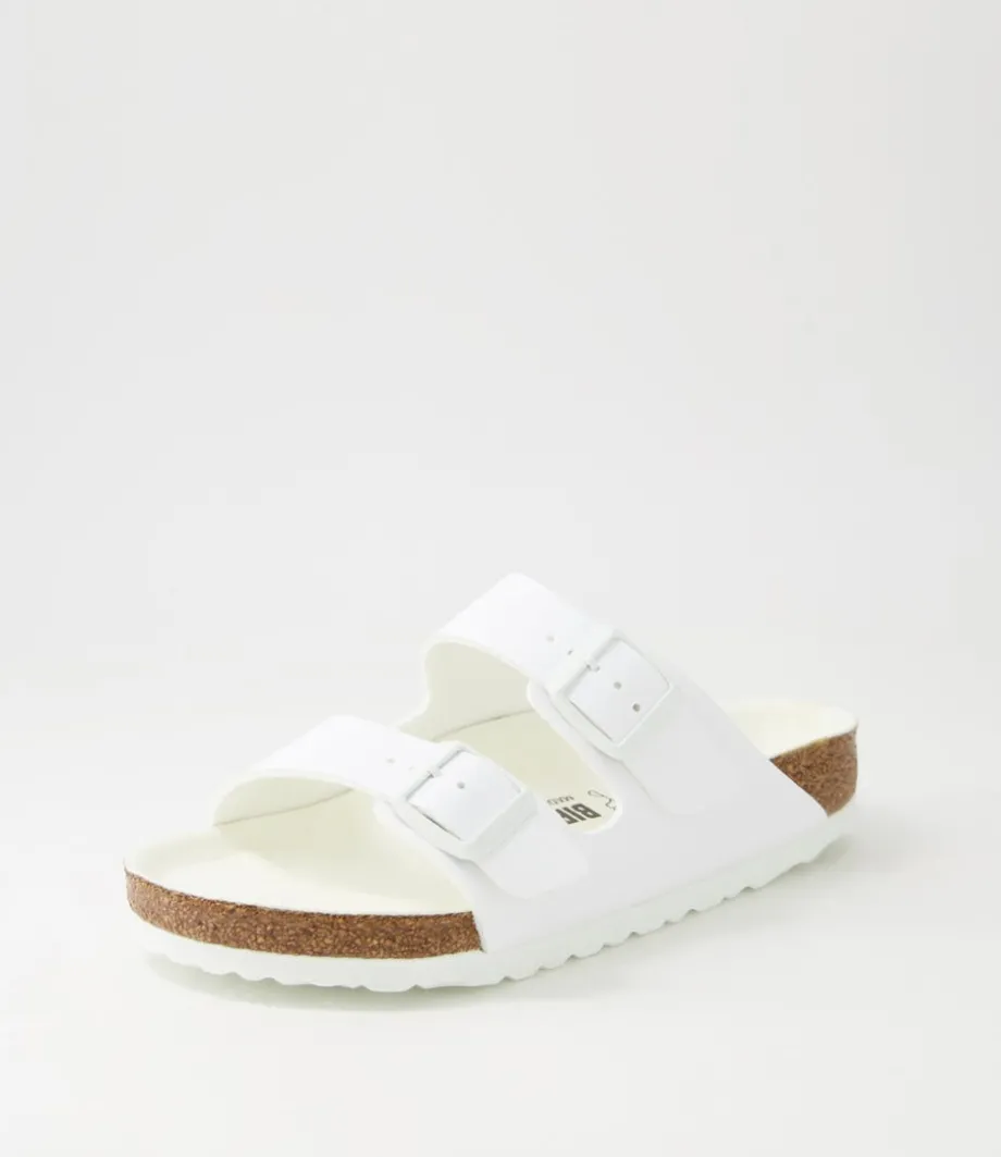 Arizona Semi Exq White Birkoflor Slides<BIRKENSTOCK Fashion