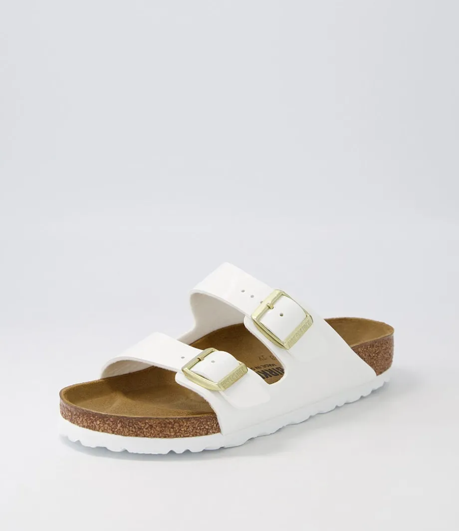 Arizona White Birkoflor Patent Slides<BIRKENSTOCK Best Sale