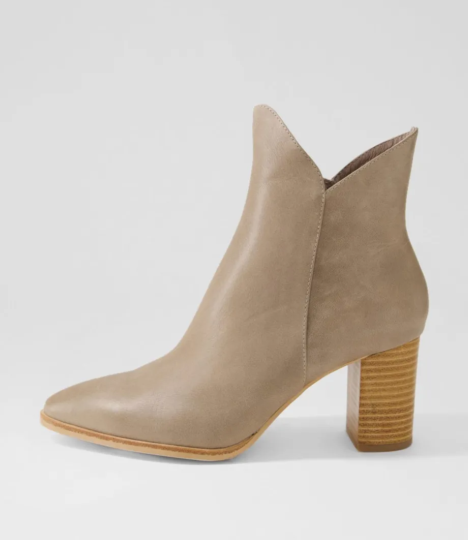 Astronomy Smoke Leather Ankle Boots<DJANGO & JULIETTE Cheap