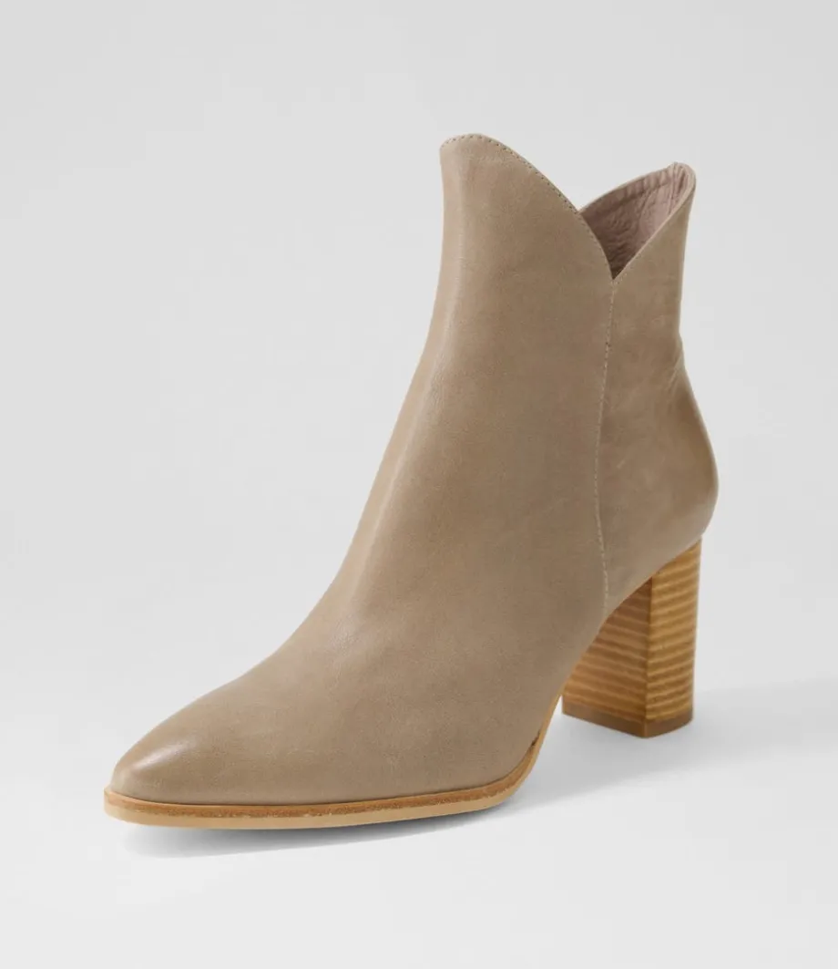 Astronomy Smoke Leather Ankle Boots<DJANGO & JULIETTE Cheap