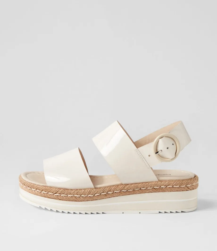 Atha Ivory Patent Leather Sandals<DJANGO & JULIETTE Online