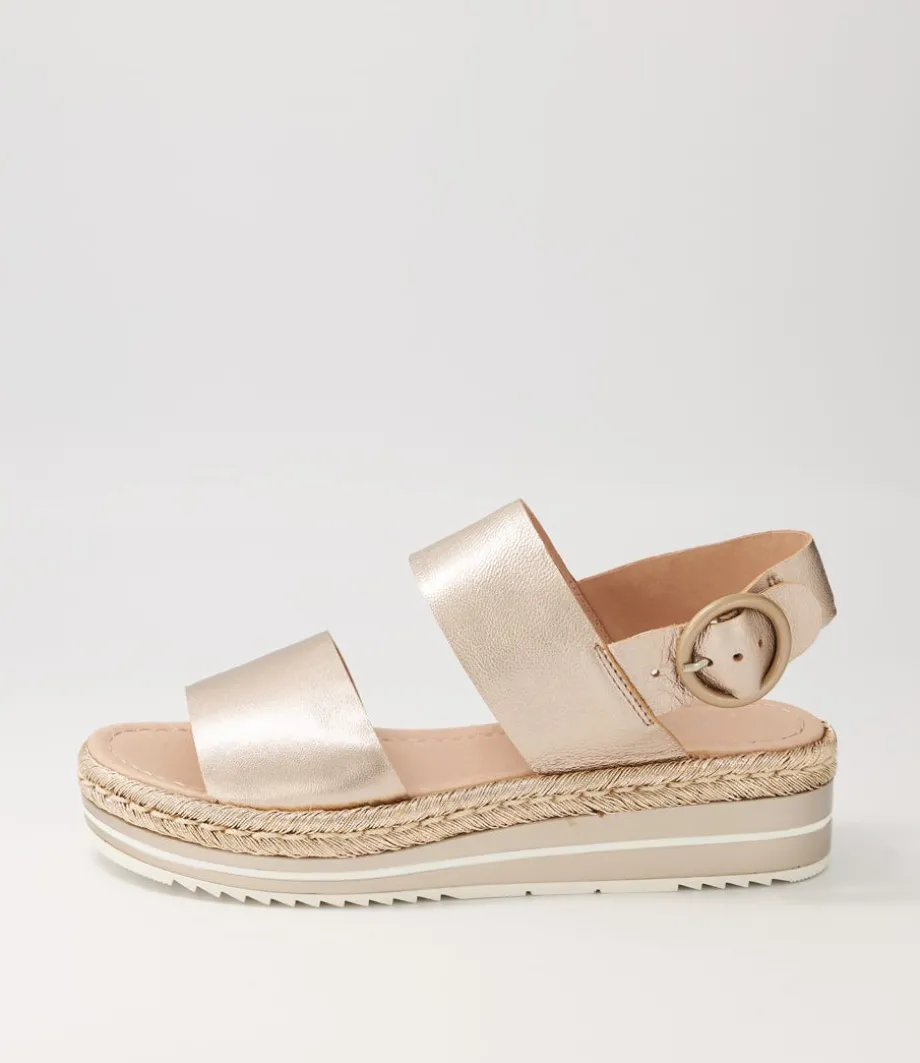 Atha Platino Leather Espadrilles<DJANGO & JULIETTE Best Sale