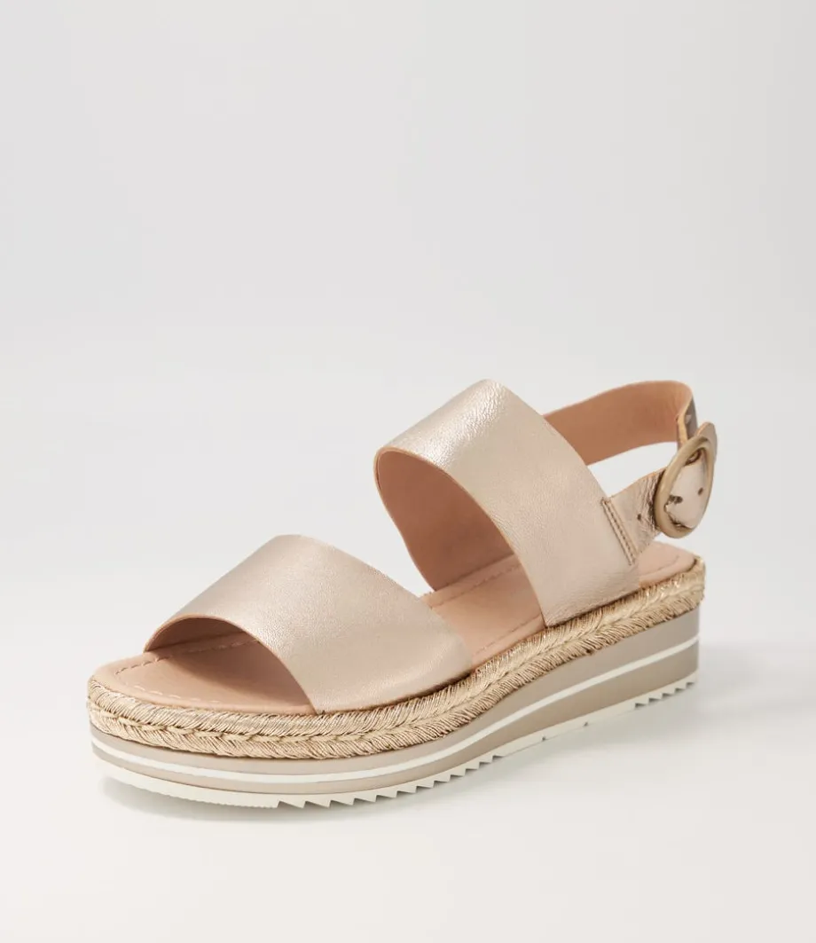 Atha Platino Leather Espadrilles<DJANGO & JULIETTE Best Sale