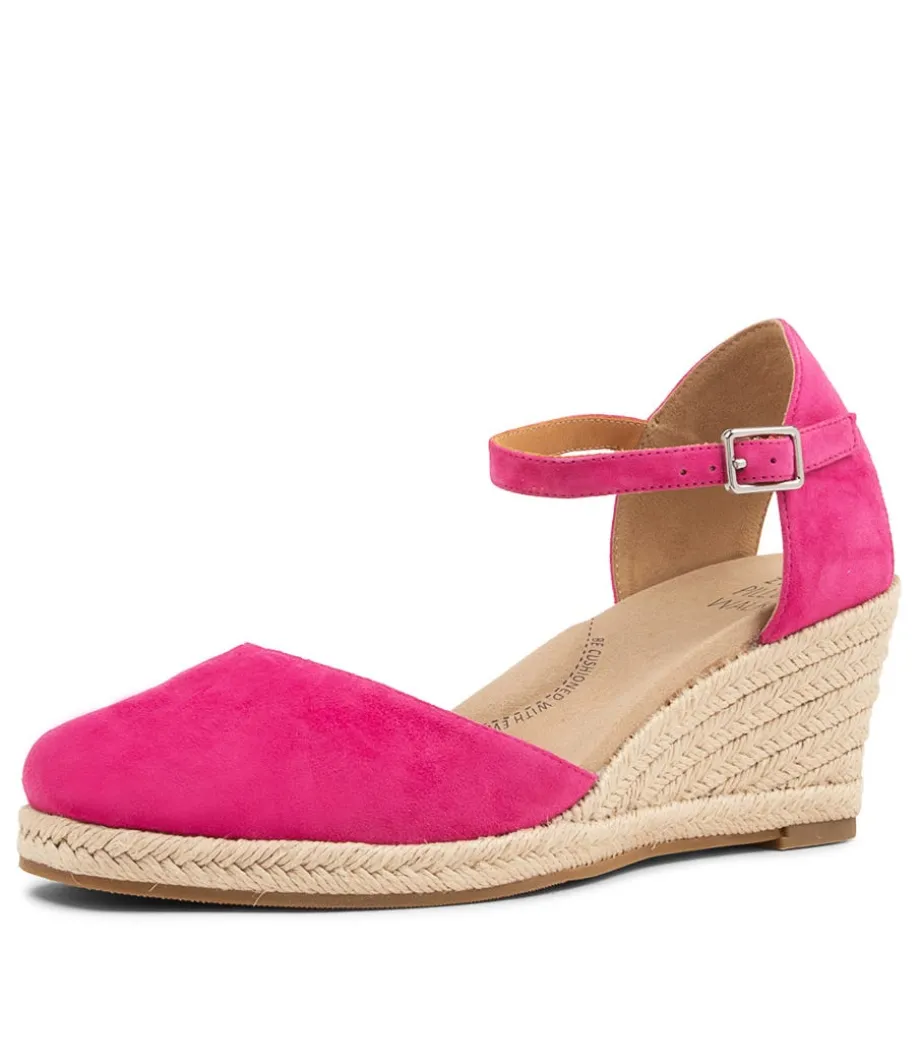 Autumn W Fuchsia Suede Heels<ZIERA Sale