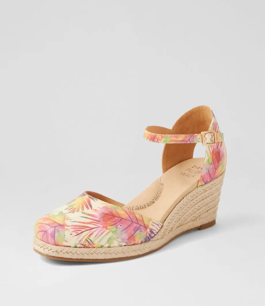 Autumn W Multi Palms Leather Wedges<ZIERA Sale