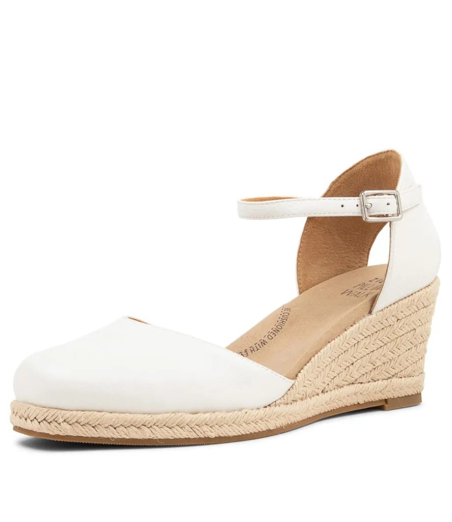 Autumn W White Leather Heels<ZIERA New