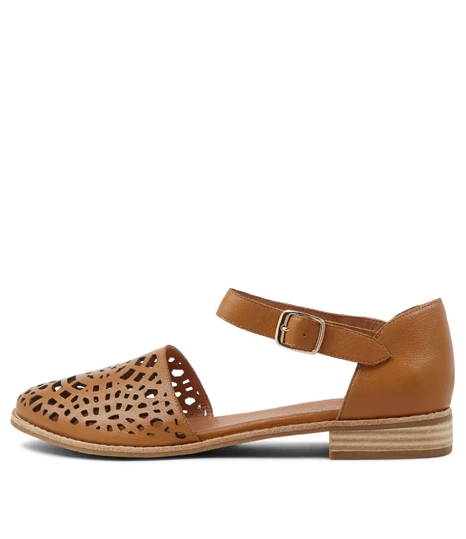 Averate Tan Leather Flat Shoes<DJANGO & JULIETTE Discount