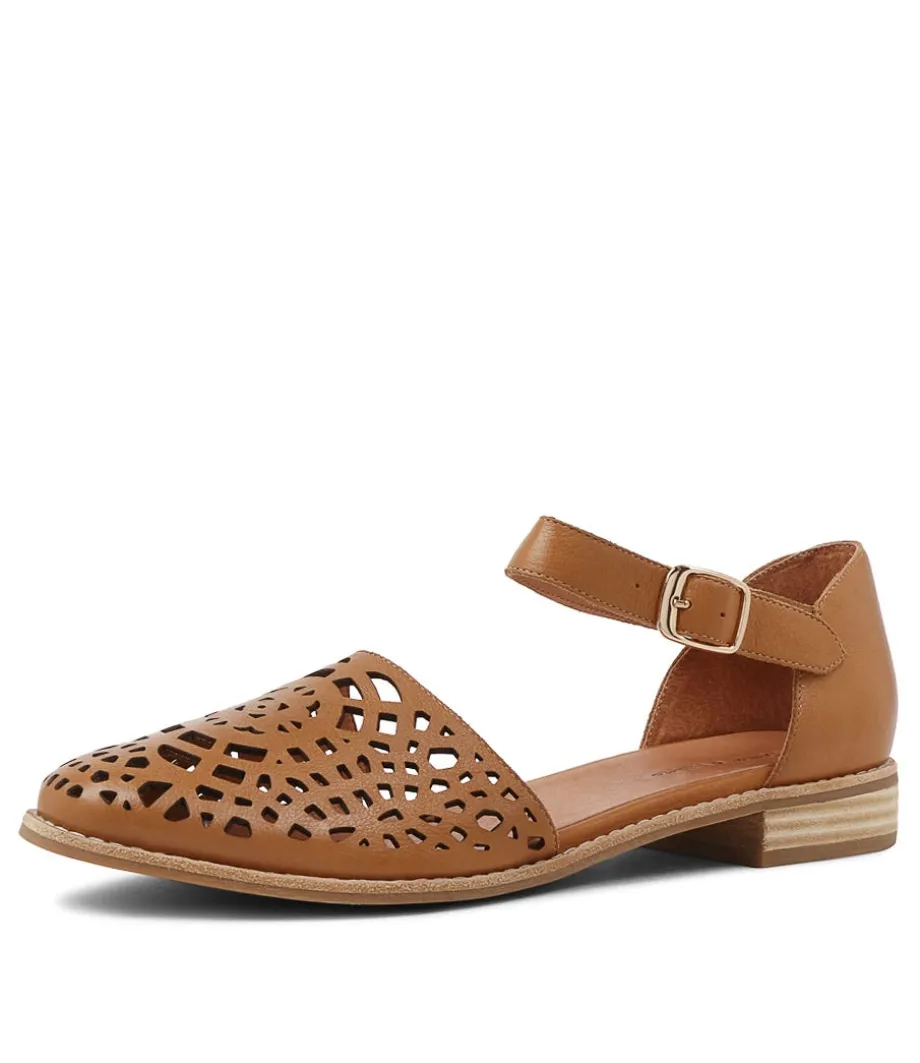 Averate Tan Leather Flat Shoes<DJANGO & JULIETTE Discount