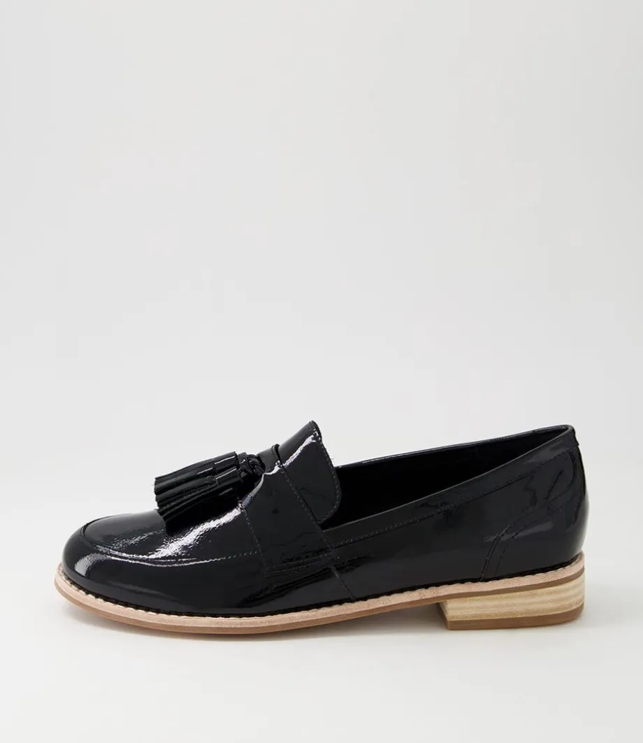 Aydin Black Patent Leather Loafers<DJANGO & JULIETTE Sale