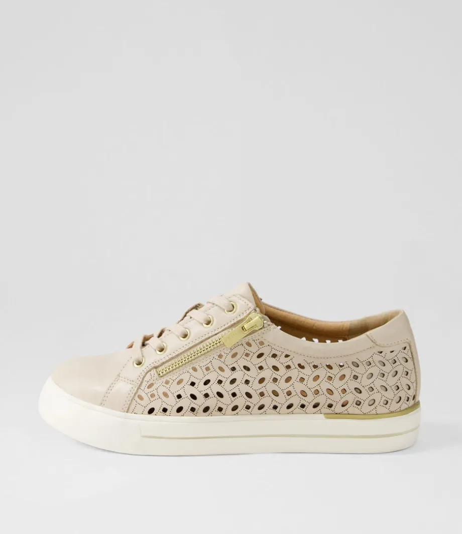 Ayleen W Almond Leather Sneakers<ZIERA Shop