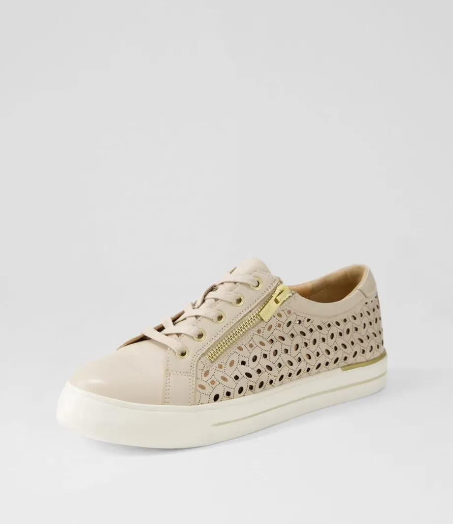 Ayleen W Almond Leather Sneakers<ZIERA Shop