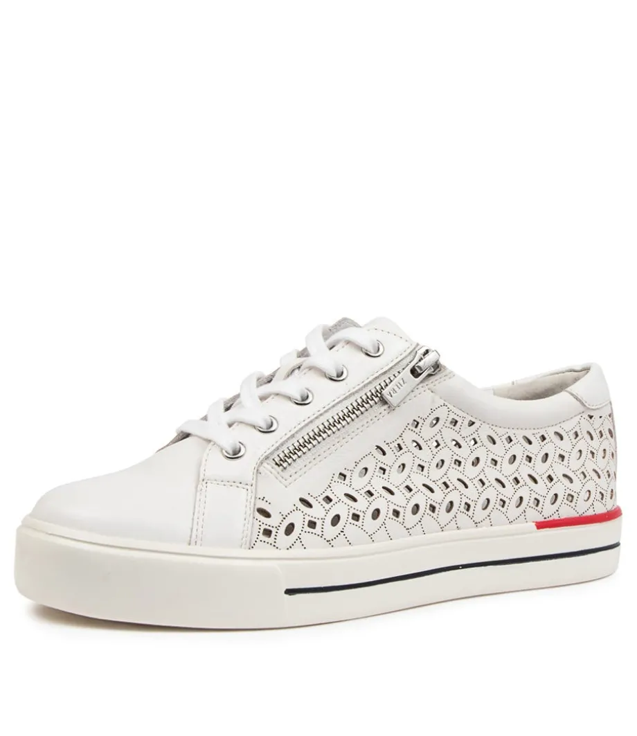 Ayleen W White Leather<ZIERA Fashion