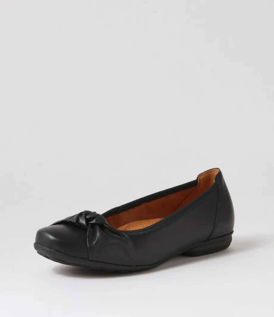 Barbel Night Leather Ballet Flats<GABOR Cheap