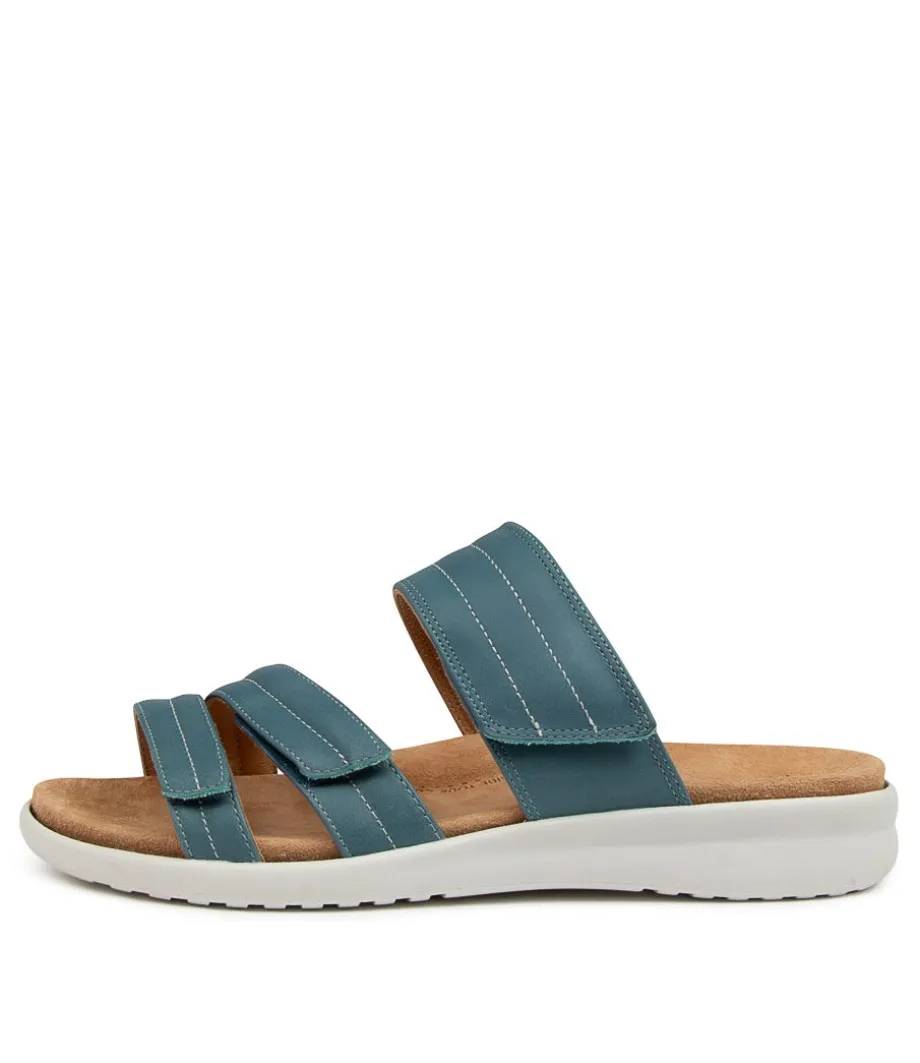 Barbra Xw Blue-White Lea<ZIERA Sale