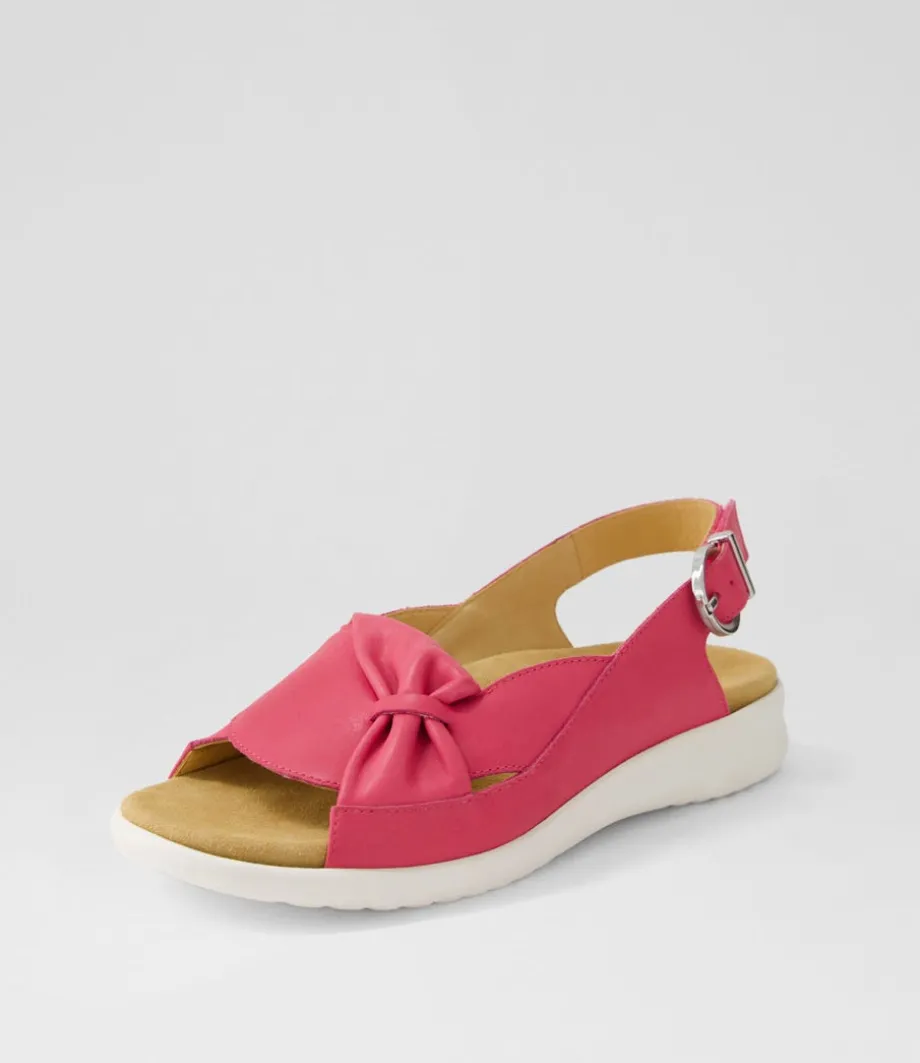 Bari Xw Fuchsia White Leather Sandals<ZIERA Best Sale