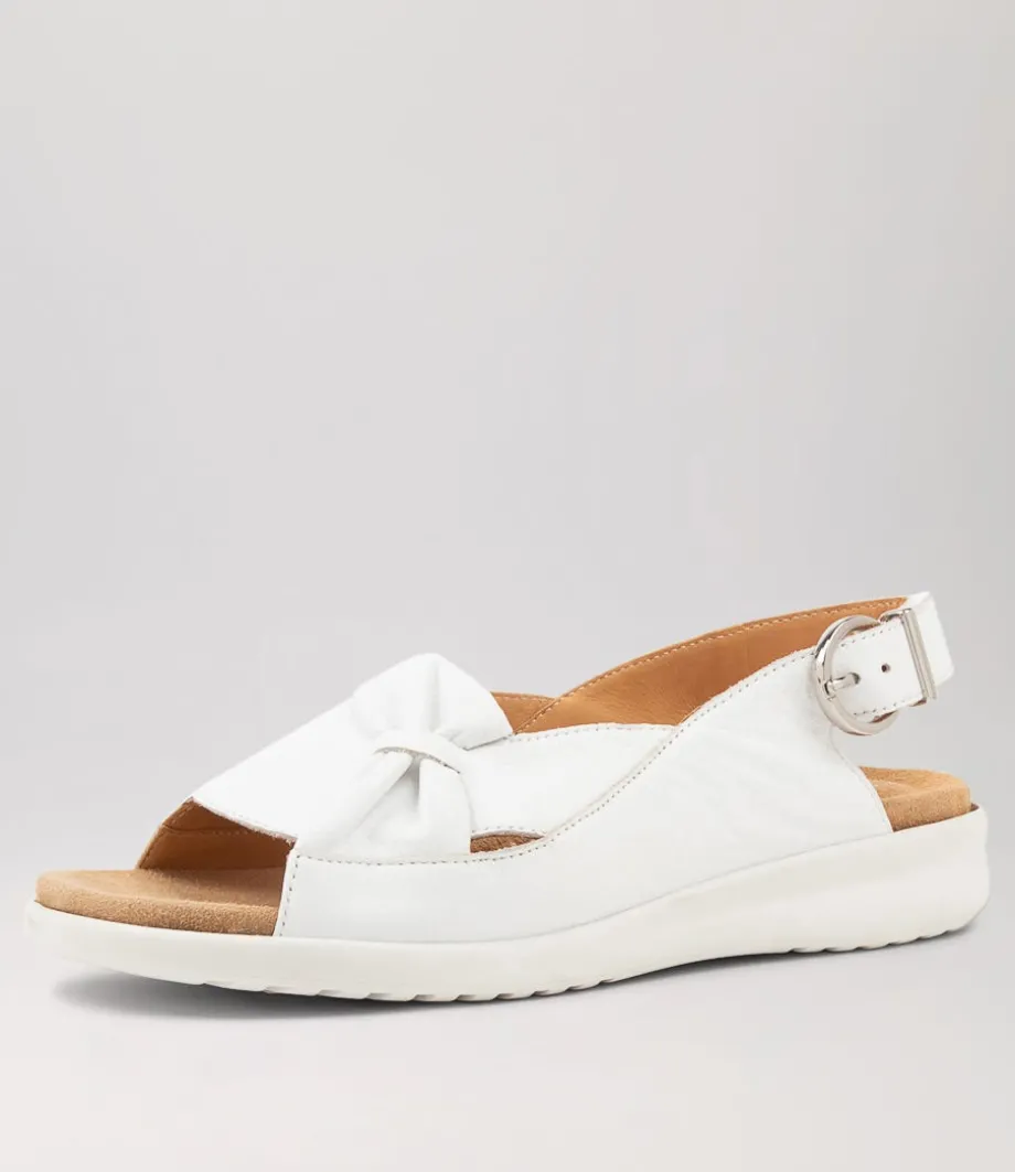 Bari Xw White Leather Sandals Ws<ZIERA Fashion