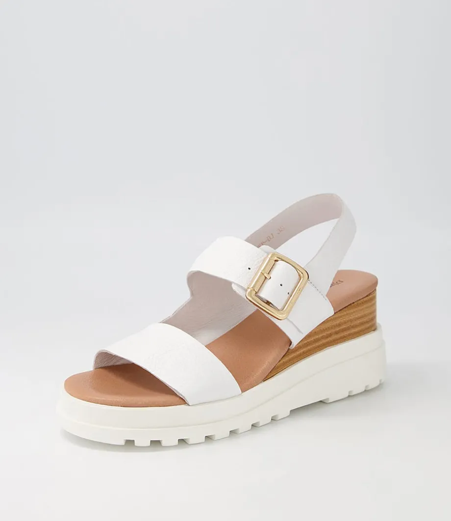 Barmer White Leather Sandals<DJANGO & JULIETTE Best Sale