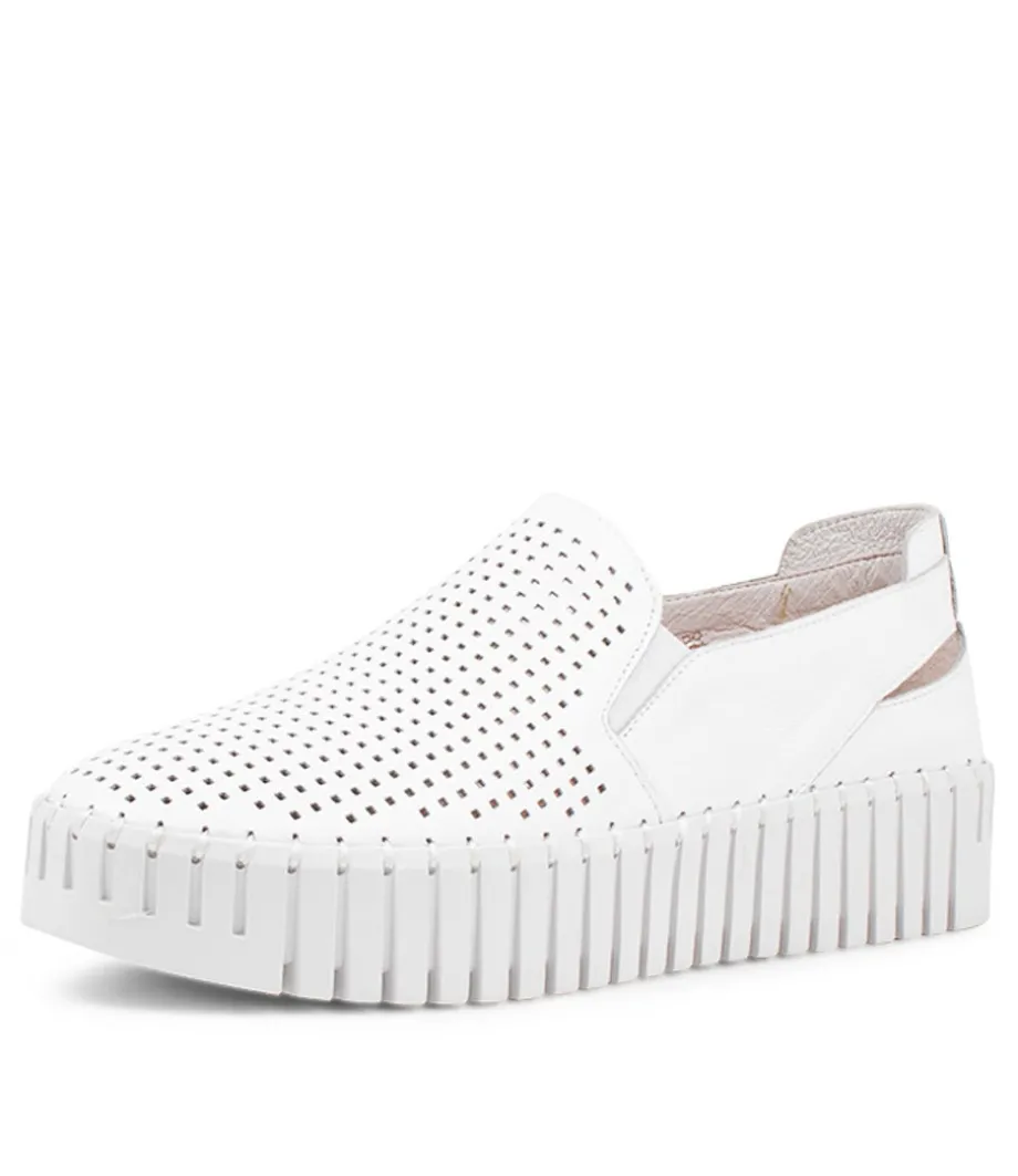 Bartas White Leather Sneakers<DJANGO & JULIETTE Fashion