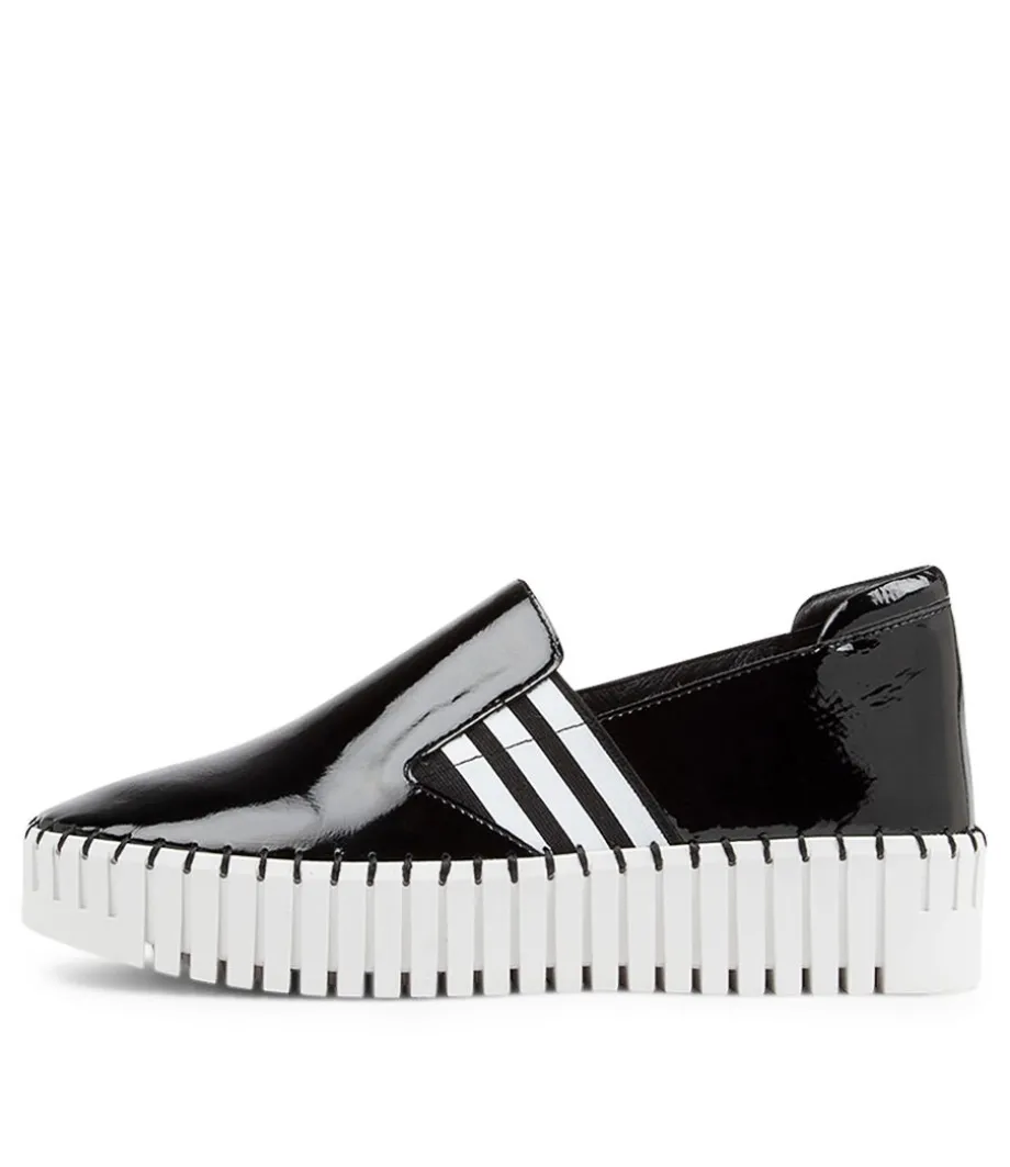 Becca Black White Patent Leather Sneakers<DJANGO & JULIETTE Shop