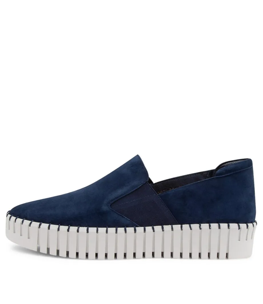 Becca Navy Suede Sneakers Ws<DJANGO & JULIETTE Clearance