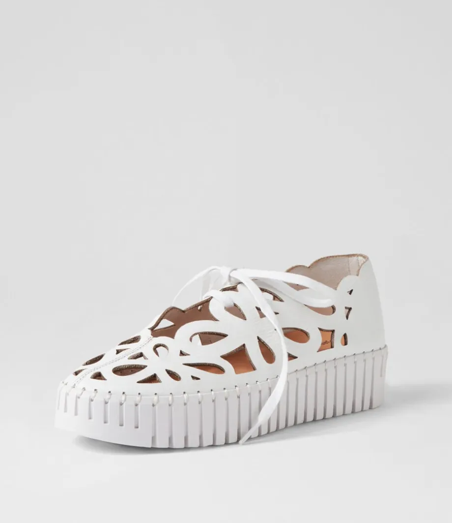 Bello White Leather Sneakers<DJANGO & JULIETTE Best