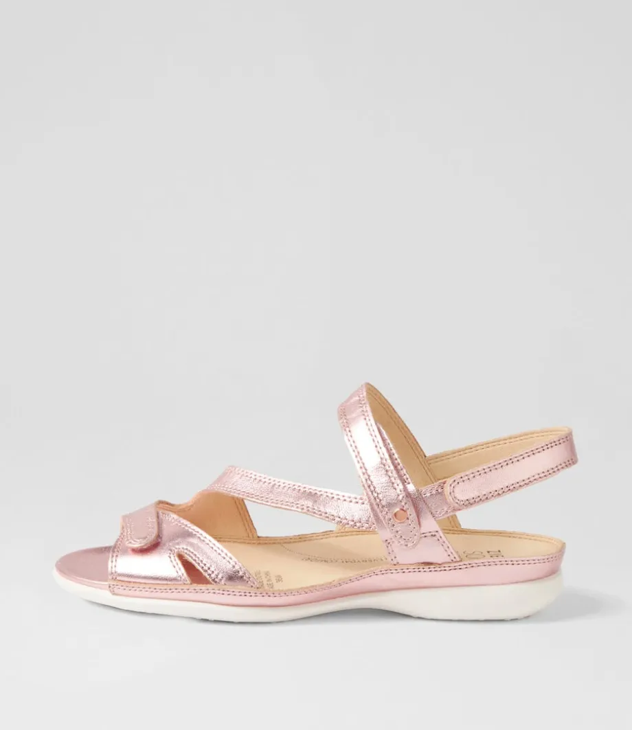 Belta W Rose Metallic Leather Sandals<ZIERA Clearance