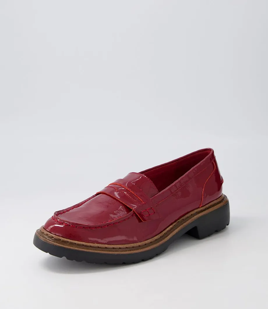 Benicio Dark Red Patent Leather Loafers<DJANGO & JULIETTE Cheap