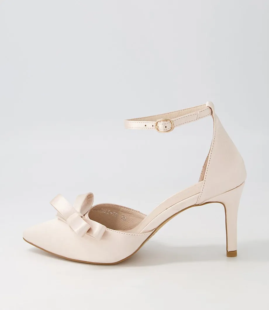 Benzals Nude Satin Heels<TOP END Clearance