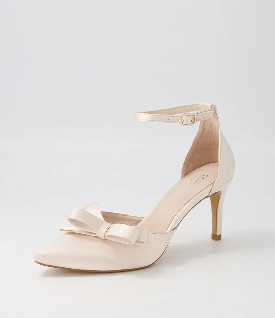 Benzals Nude Satin Heels<TOP END Clearance