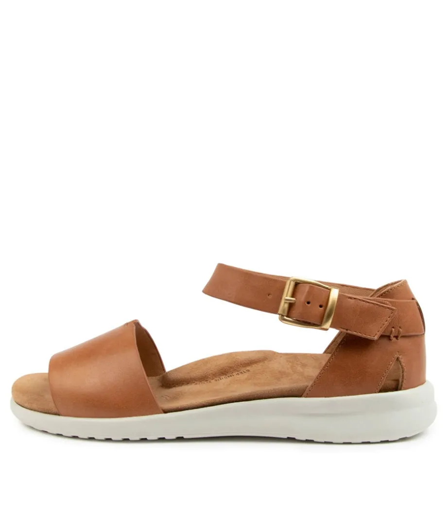Beverly Xw Tan-White Leather Sandals<ZIERA Sale